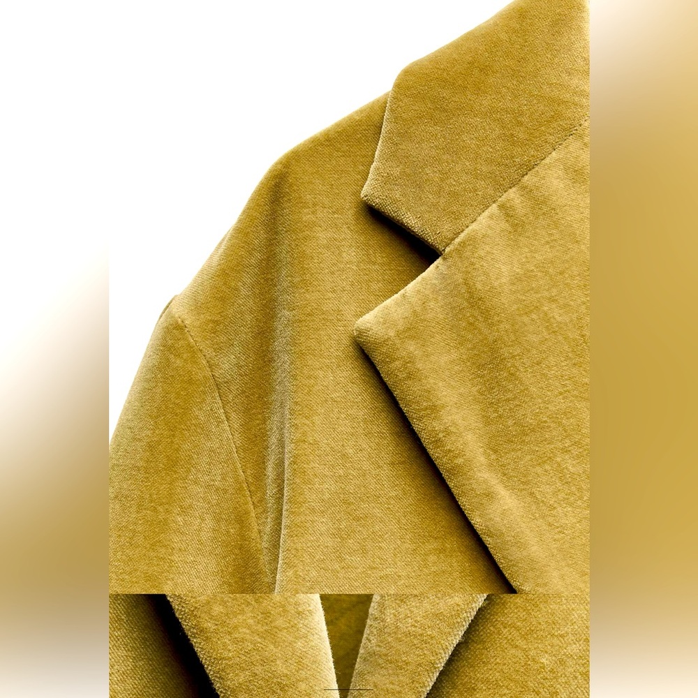 NWT ZARA VELVET COAT ZW COLLECTION LIGHT KHAKI! SIZE 2 SMALL & 1 LARGE❣️Mustard - Picture 8 of 12
